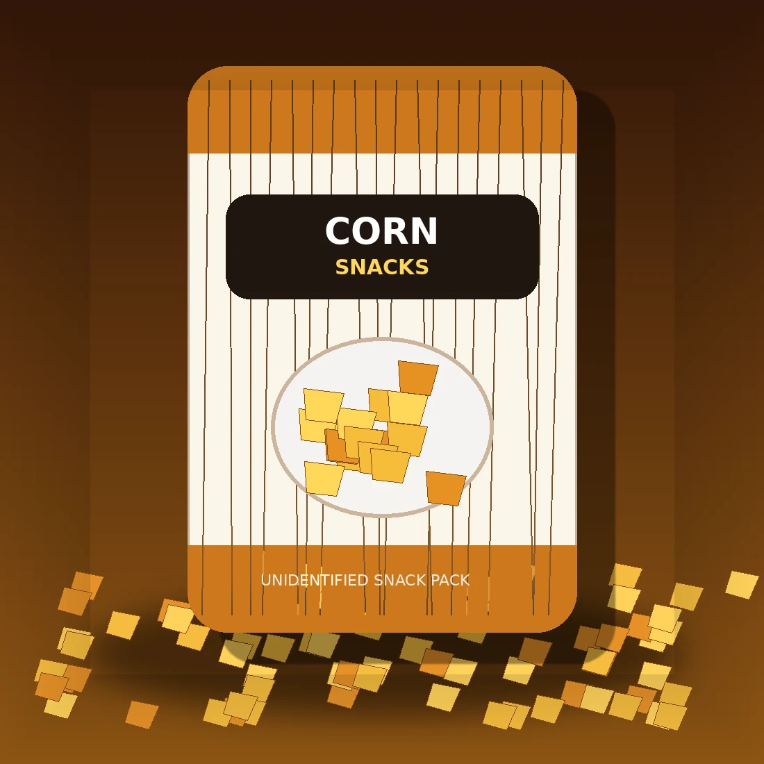 Unidentified corn snack pack photo without brand identity